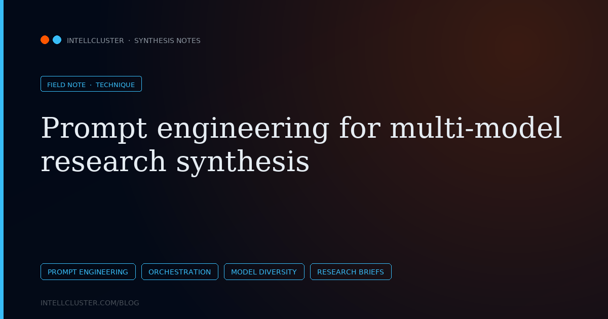 Cover art for Prompt engineering for multi-model research synthesis